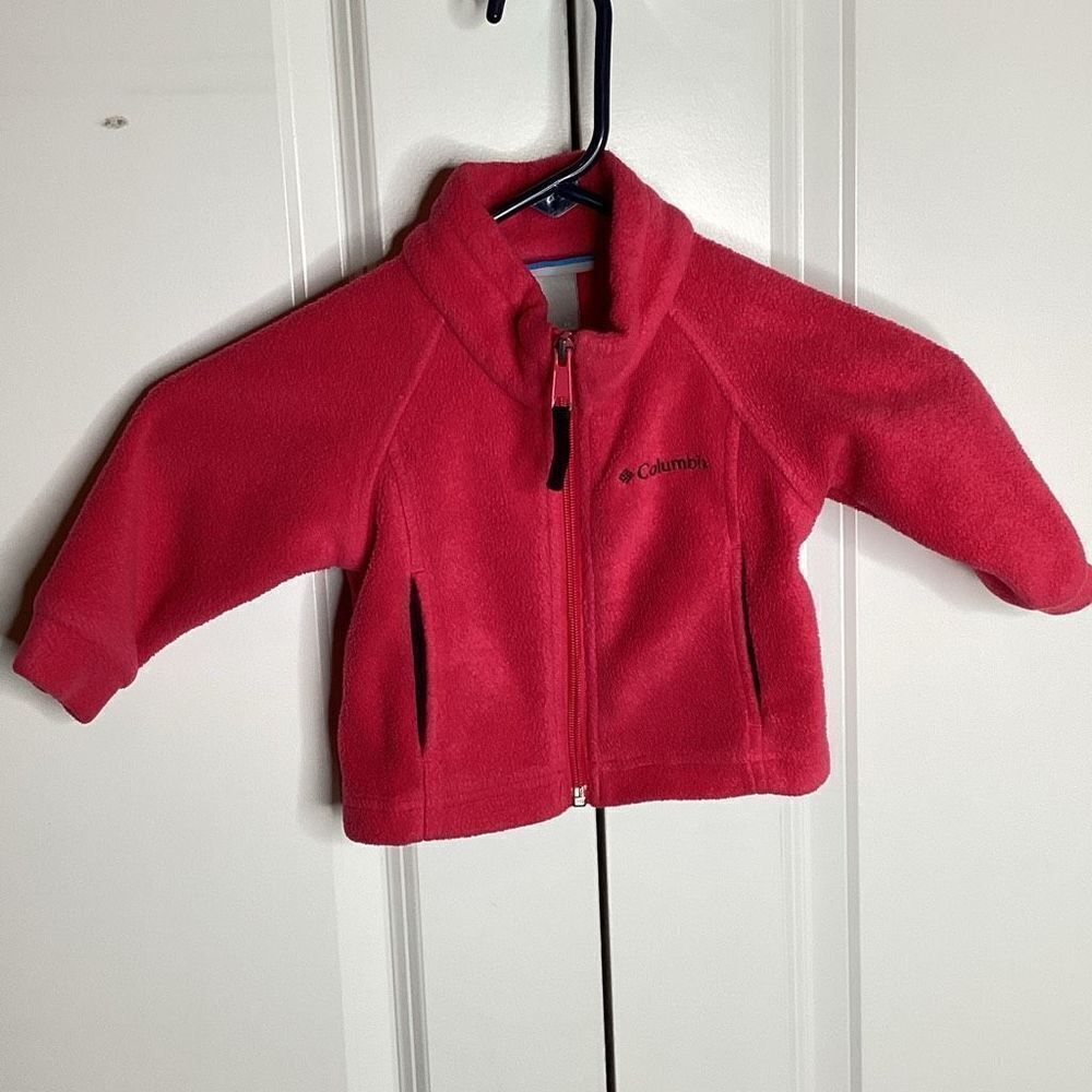 Infant Girl Columbia Fleece Jacket Full zip pink 12 months‎